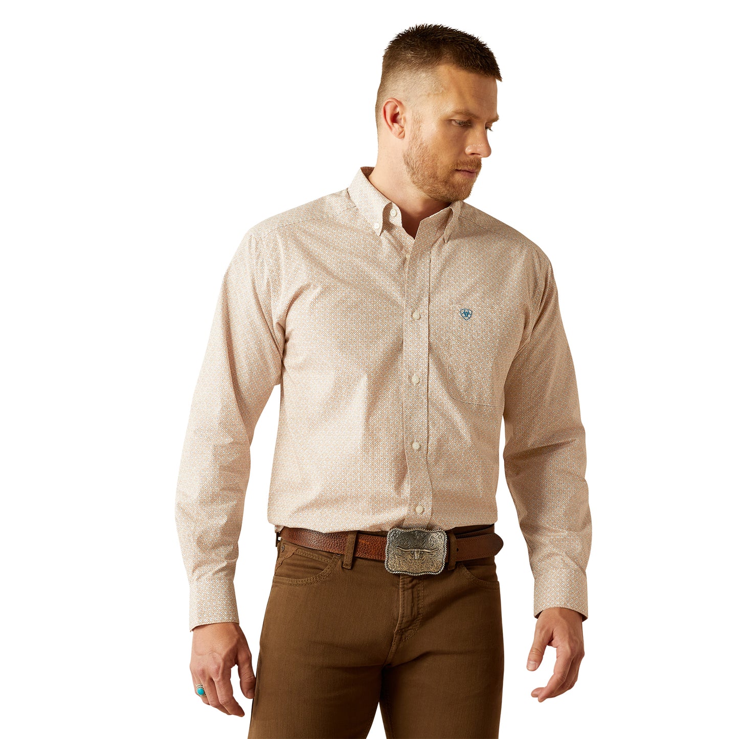 ARIAT JOHNNY LIGHT BROWN LONG SLEEVE SHIRT