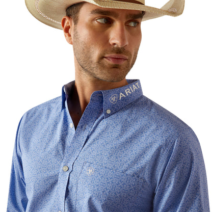 ARIAT TEAM POTTER BLUE LOGO FITTED SHIRT