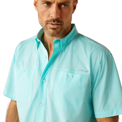 ARIAT 360 AIRFLOW BLUE RADIANCE SHORT SLEEVE SHIRT