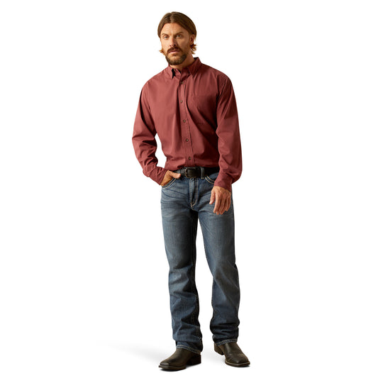 ARIAT 360 AIRFLOW RED MAHOGANY LONG SLEEVE SHIRT