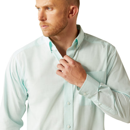 Ariat Slub Solid Mint Long Sleeve Shirt
