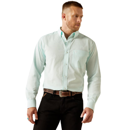 Ariat Slub Solid Mint Long Sleeve Shirt