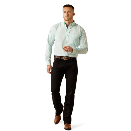 Ariat Slub Solid Mint Long Sleeve Shirt
