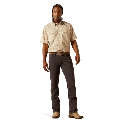 ARIAT VENTTEK TAUPE GREY OUTBOUND SHORT SLEEVE SHIRT