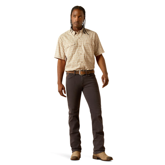 ARIAT VENTTEK TAUPE GREY OUTBOUND SHORT SLEEVE SHIRT