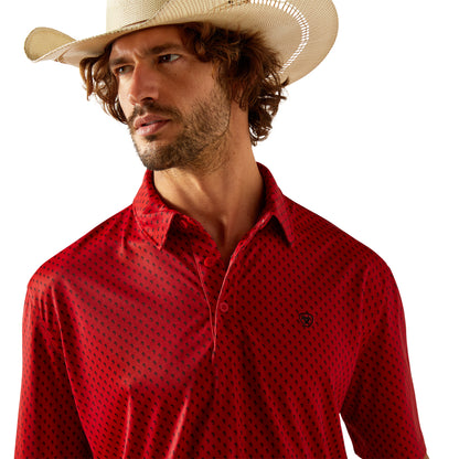 ARIAT HAUTE RED ALL OVER PRINT SHORT SLEEVE SHIRT