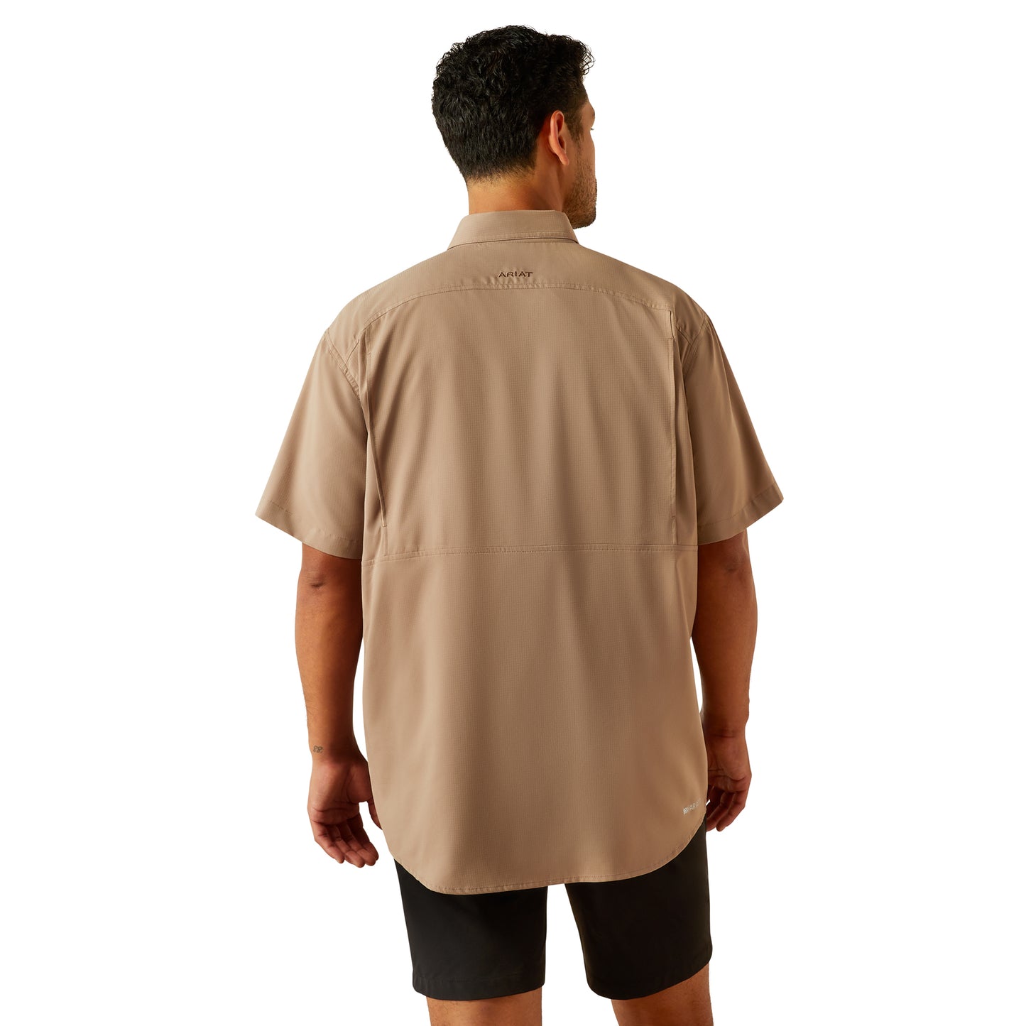 ARIAT VENTTEK TAUPE/GREY SHORT SLEEVE SHIRT