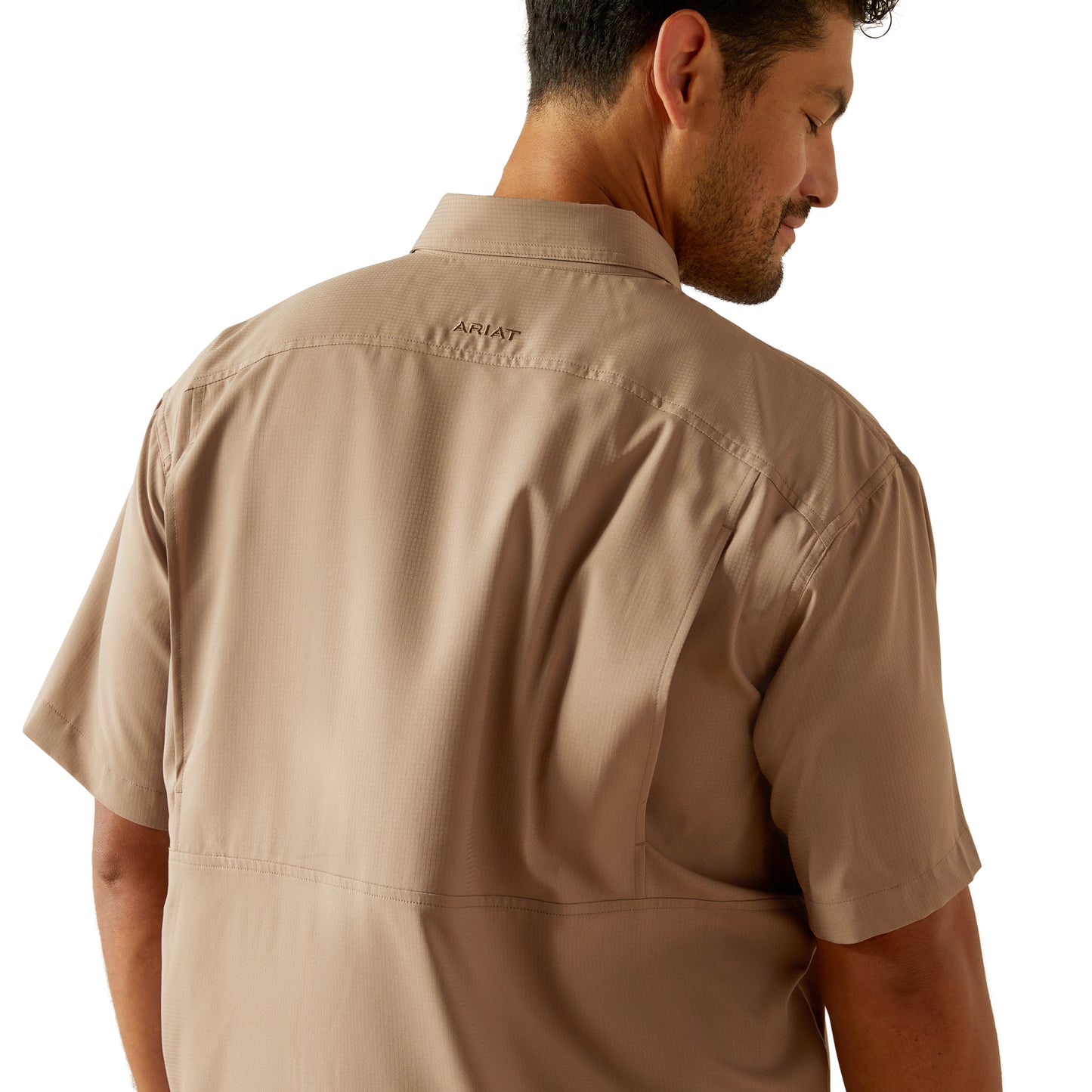 ARIAT VENTTEK TAUPE/GREY SHORT SLEEVE SHIRT