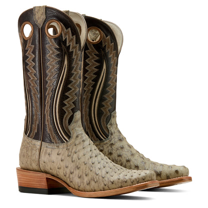 Ariat Futurity Outlaw Platinum Full Quill Ostrich Cowboy Boot