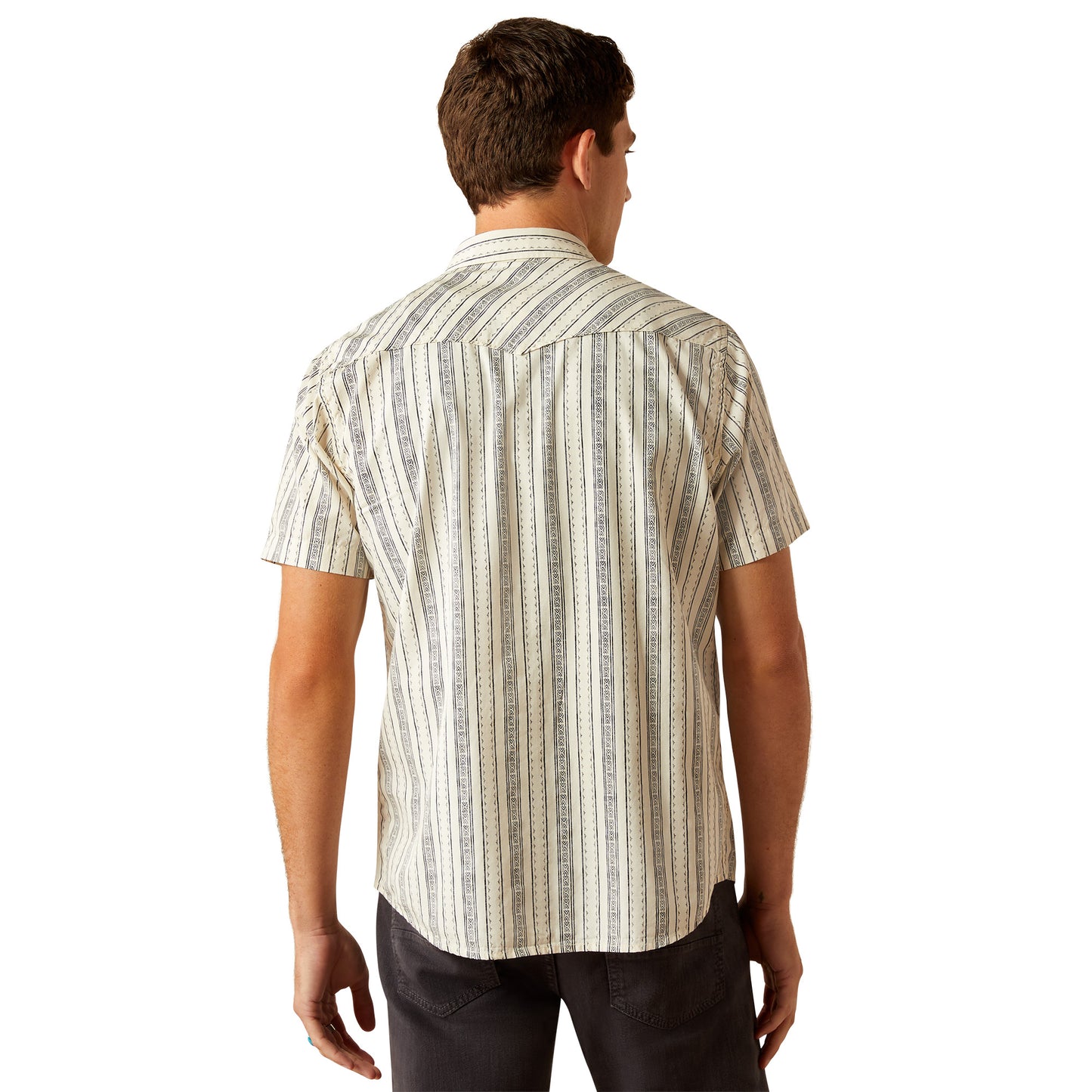 ARIAT HOLDEN RETRO FIT OFF WHITE SHORT SLEEVE SHIRT