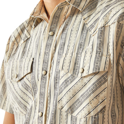 ARIAT HOLDEN RETRO FIT OFF WHITE SHORT SLEEVE SHIRT