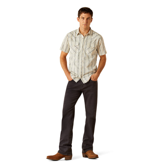 ARIAT HOLDEN RETRO FIT OFF WHITE SHORT SLEEVE SHIRT