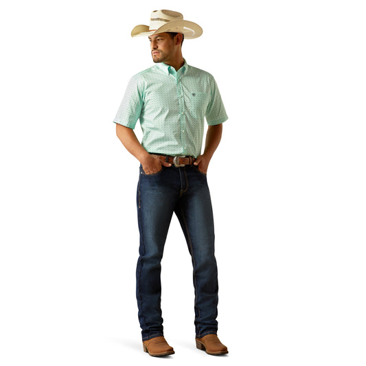 Ariat Wrinkle Free Ellis Aqua Classic Fit Shirt