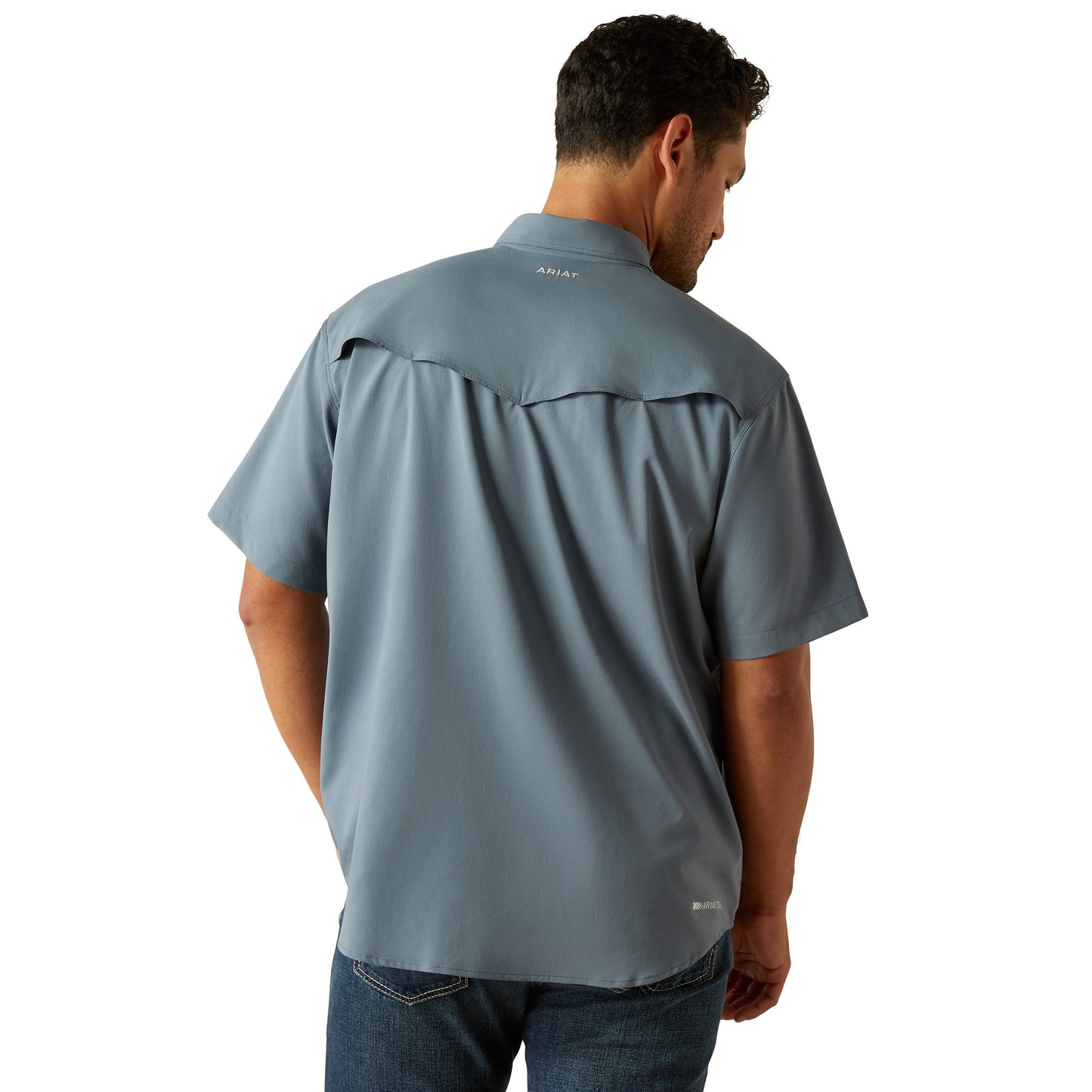 Ariat Western VentTEK Newsboy Blue Classic Fit Shirt