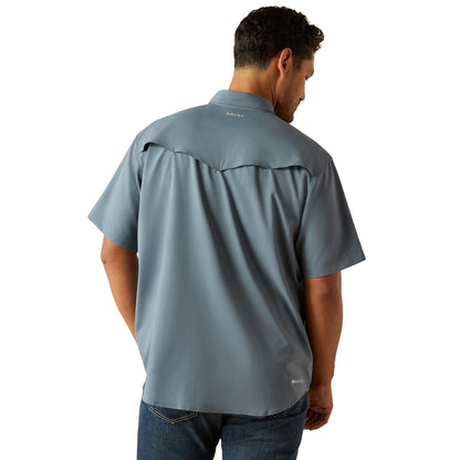 Ariat Western VentTEK Newsboy Blue Classic Fit Shirt