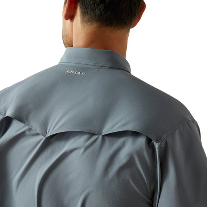 Ariat Western VentTEK Newsboy Blue Classic Fit Shirt