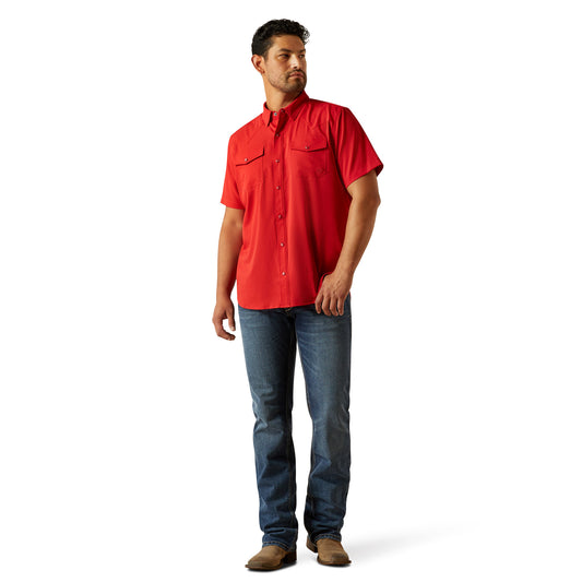 Ariat VentTEK Haute Red Western Fitted Shirt