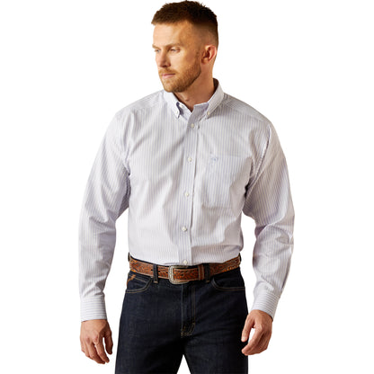 ARIAT BLUE DON WRINKLE FREE LONG SLEEVE SHIRT