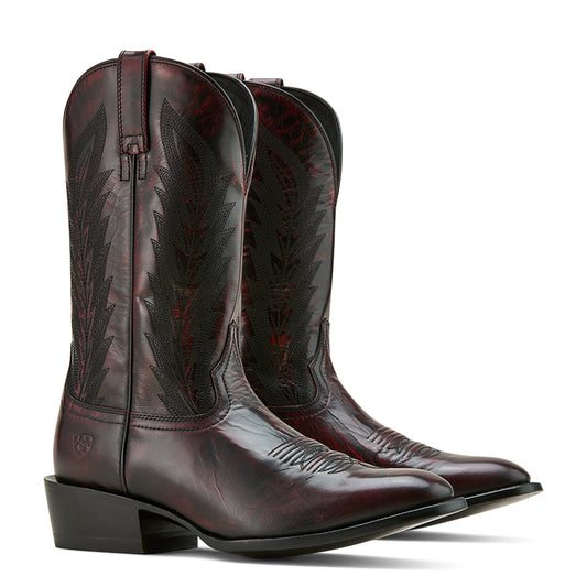 ARIAT WILLIE BLACK CHERRY WESTERN BOOT