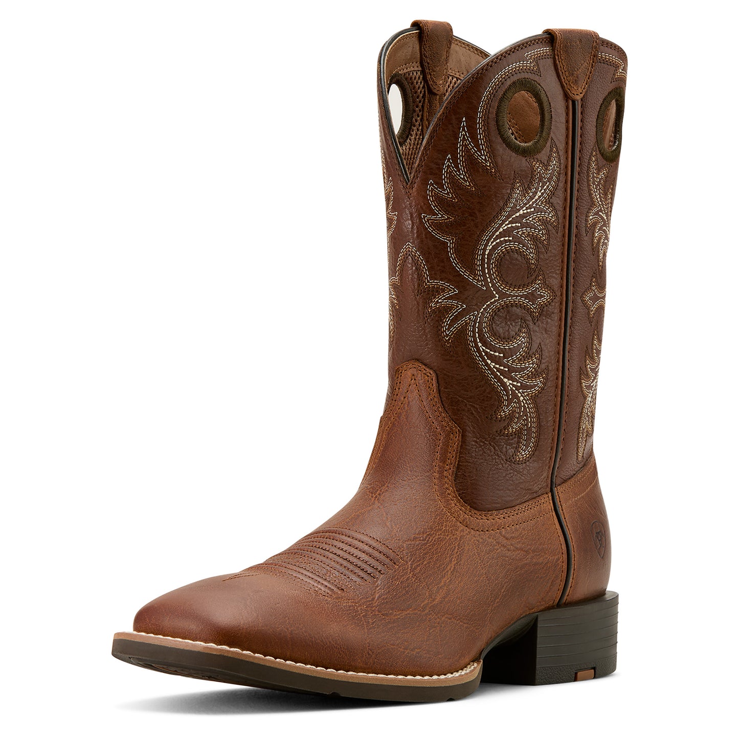 ARIAT SPORT RODEO AGED TAN ELEPHANT PRINT COWBOY BOOT