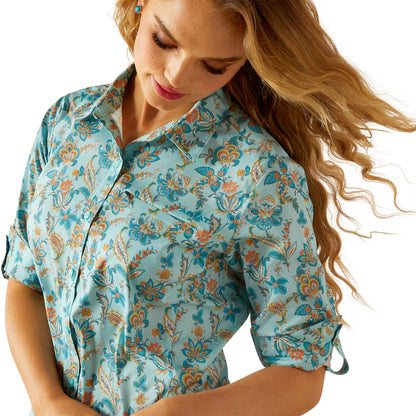 Ariat VentTek Blue Paisley Floral Shirt