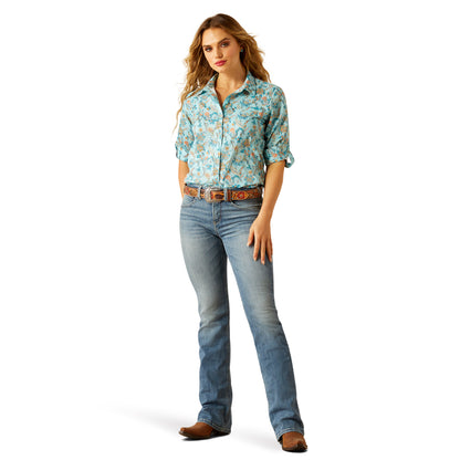 Ariat VentTek Blue Paisley Floral Shirt