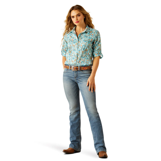 Ariat VentTek Blue Paisley Floral Shirt