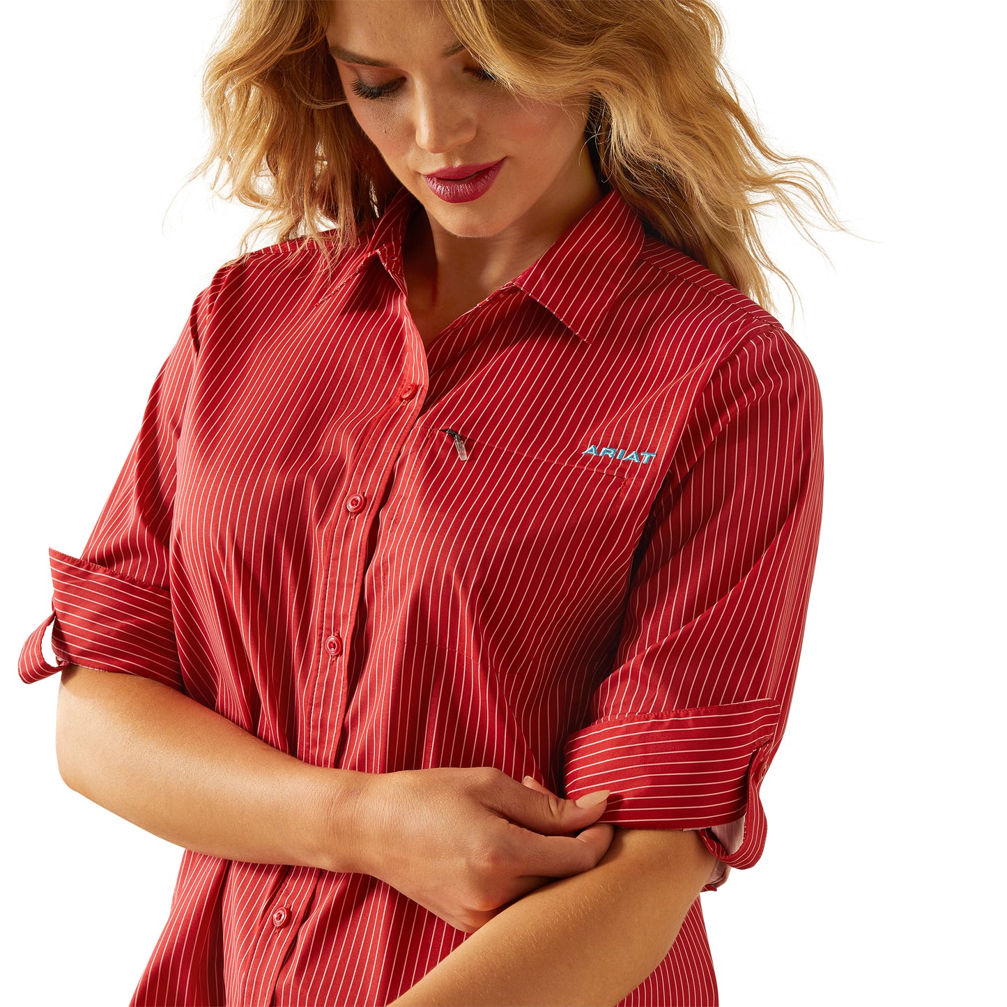 Ariat Equestrian Red Stripe VentTEK Shirt