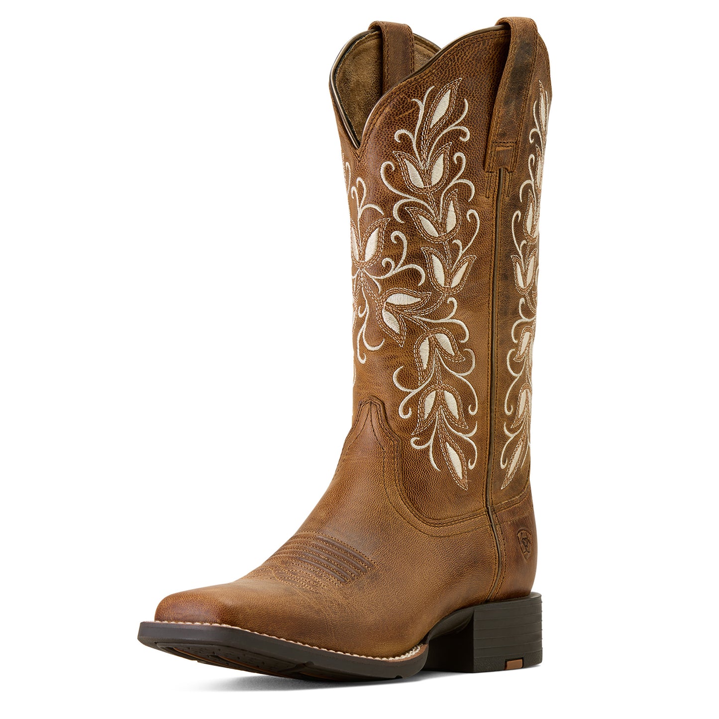 Ariat Pearl Round Up Holly Wide Square Toe Western Boot