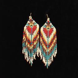 Silver Strike Multicolored Beaded Earrings