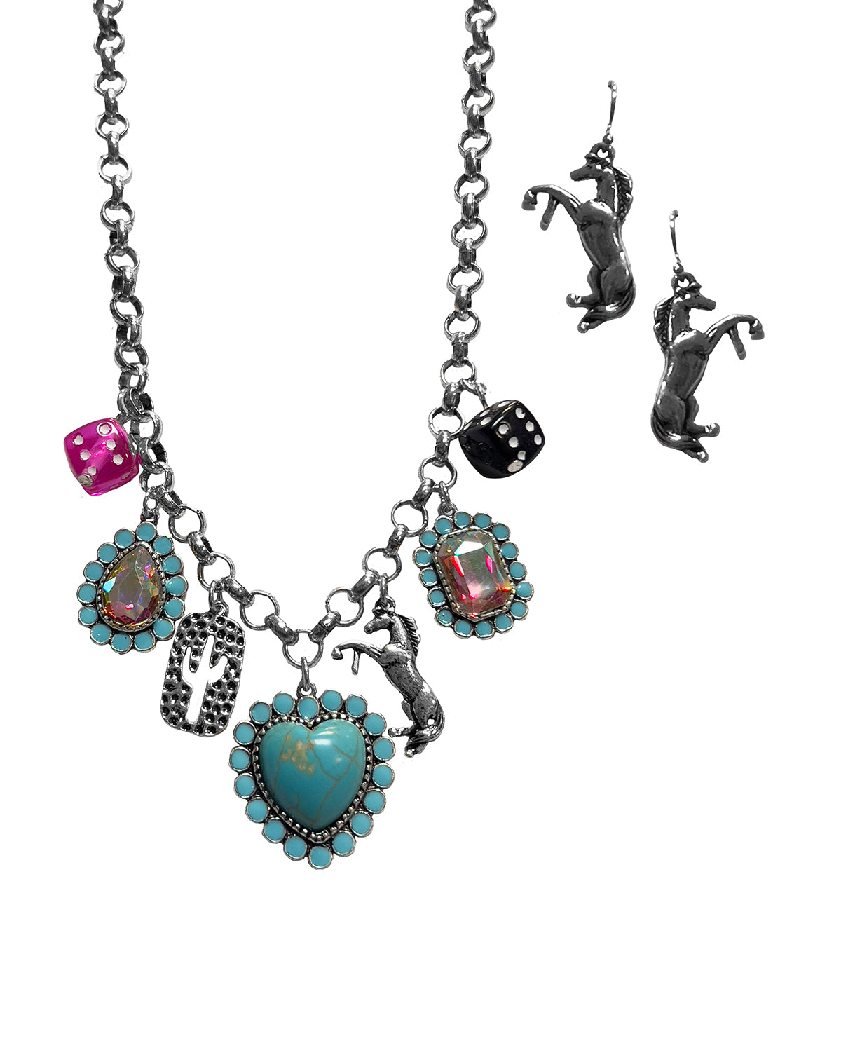 Silver Strike Charm Jewelry Set