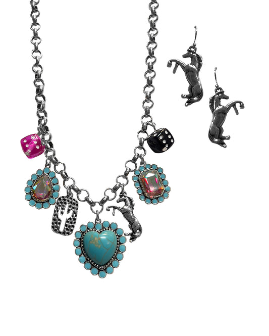 Silver Strike Charm Jewelry Set