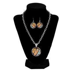 Silver Strike Feather Jewelry Set