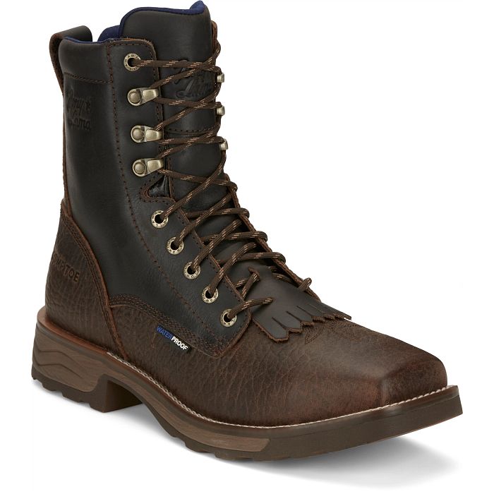 Tony Lama High Range Brown Pecan 8" Waterproof Comp Toe Work Boot