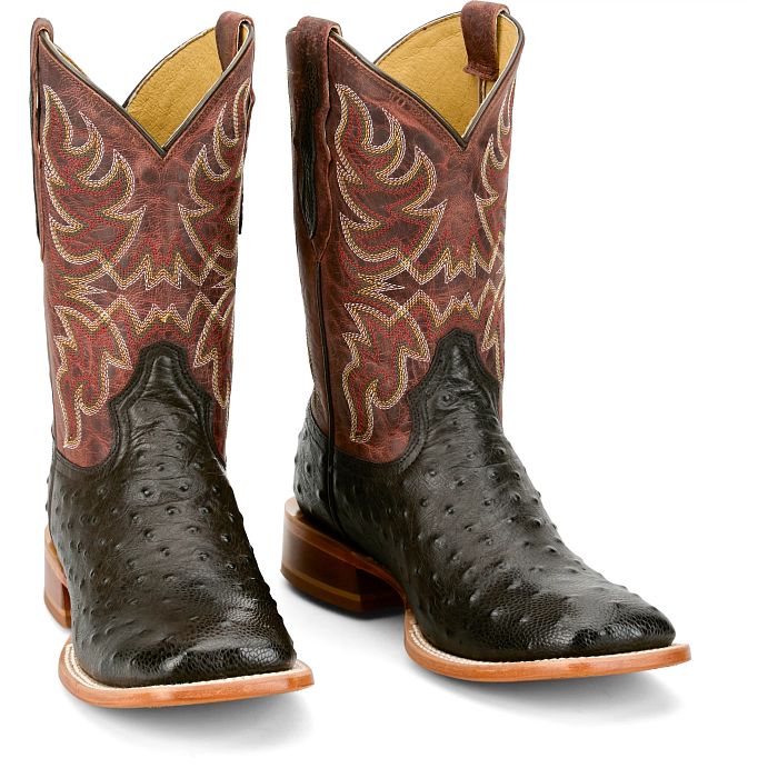 Tony Lama Blaine Chocolate Full Quill Ostrich Boot