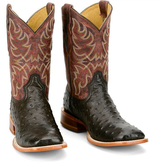 Tony Lama Blaine Chocolate Full Quill Ostrich Boot