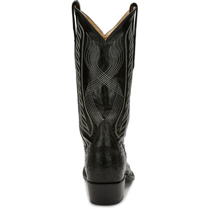 Tony Lama Mccandles 13" Black Midnight Full Quill Ostrich Boot