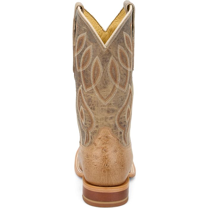 Tony Lama Cheyenne Tan 11" Ostrich Square Toe Boot