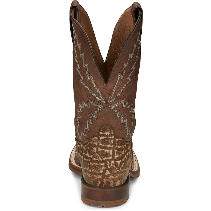 TONY LAMA BOWIE 11'' TAUPE FADED STONE COWHIDE RUBBER SOLE BOOT