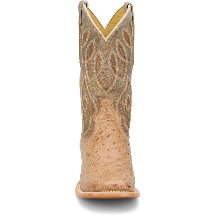 Tony Lama Cheyenne Tan 11" Ostrich Square Toe Boot