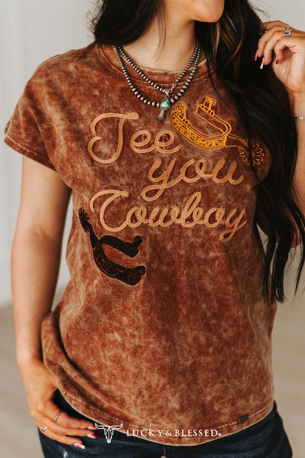 See You Cowboy Wash Patch Embroidered Shirt