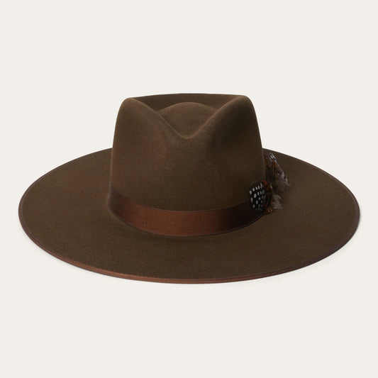 Stetson Midtown Oak Wide Flat Brim Hat