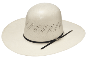 TWISTER 20X SHANTUNG IVORY UPEN CROWN STRAW HAT