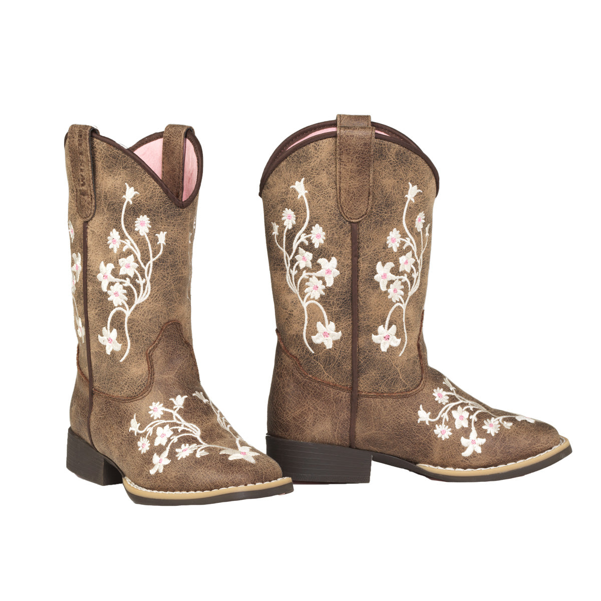 Twister Kid's Lily Brown Square Toe Boots