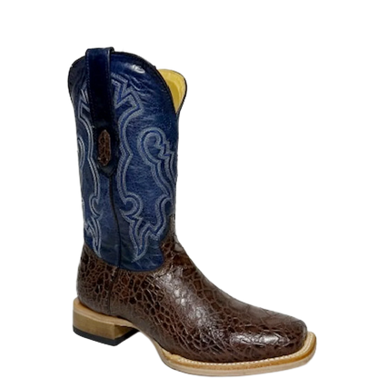 Cowtown Men's Brown Sea Turtle Print Leather Western Boot