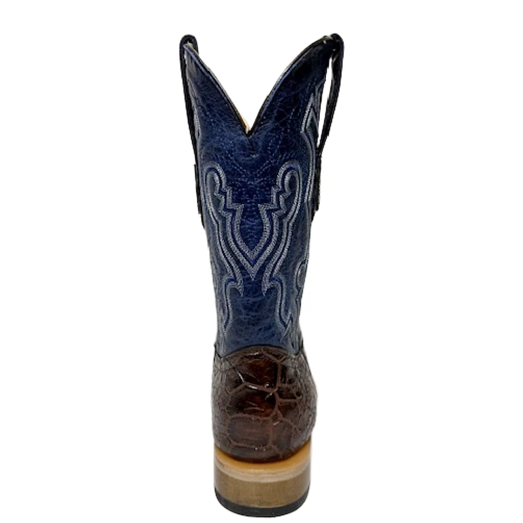Cowtown Men's Brown Sea Turtle Print Leather Western Boot