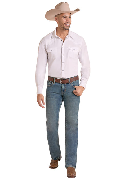 Rock & Roll Vintage '46 Regular Fit Medium Wash Straight Leg Jeans