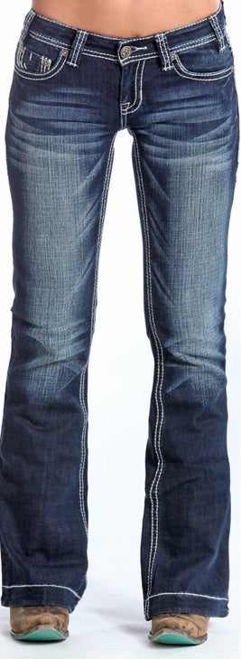 ROCK & ROLL DARK VINTAGE LOW RISE TROUSER JEAN
