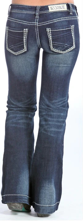 ROCK & ROLL DARK VINTAGE LOW RISE TROUSER JEAN