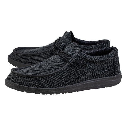 WALLY SOX WIDE MICRO TOTAL BLACK HEYDUDE